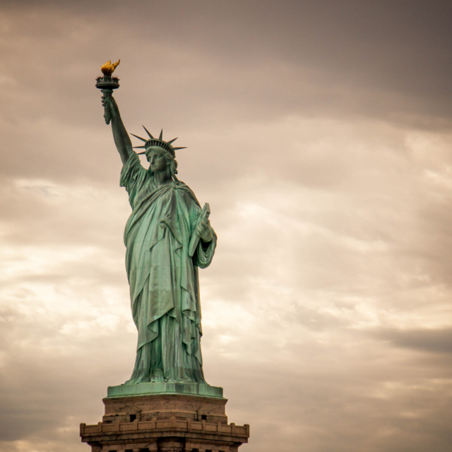 Statue of Liberty in a storm