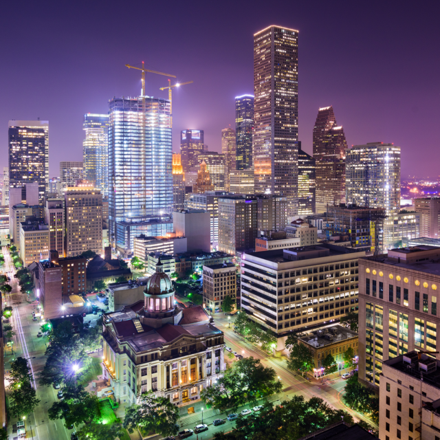 Downtown Houston at night